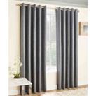 Enhanced Living Vogue Grey Silver 66 X 54 Inch 168X137Cm Pair Of Eyelet Thermal Noise Reducing Dim Out Curtains