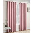 Enhanced Living Vogue Blush Pink 66 X 54 Inch 168X137Cm Pair Of Eyelet Thermal Noise Reducing Dim Out Curtains
