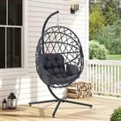 LivingandHome Living and Home Woven Outdoor Swing Hanging Chair Cushion Thicken Hanging Basket Chair Cushion Egg Chair