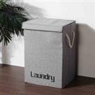LivingandHome Living and Home Large Laundry Baskets Washing Clothes Storage Folding Basket Hamper With Lid