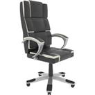 Vida Designs Henderson Executive Office Chair Gaming Computer Height Adjustable Swivel Faux Leather Black & White