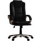 Vida Designs Charlton Executive Office Chair Gaming Computer Height Adjustable Swivel Faux Leather Black