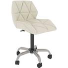 Vida Designs Geo Office Computer Chair Gaming Computer Height Adjustable Swivel Faux Leather White