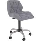 Vida Designs Geo Office Computer Chair Gaming Computer Height Adjustable Swivel Faux Leather Grey