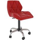 Vida Designs Geo Office Computer Chair Gaming Computer Height Adjustable Swivel Faux Leather Red