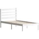 Junior Vida Libra 3Ft Single Solid Pine Wood Bed White 90 X 190 Cm
