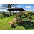 Churnet Valley Garden Furniture Churnet Valley Contemporary Table And Bench Set - Sits 4