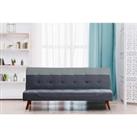 SleepOn Fabric Sofa Bed 3 Seater Recliner With Wooden Legs