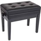 Kinsman Deluxe Adjustable Piano Bench - With Storage - Satin Black