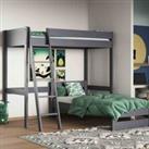 Noomi Tera Grey Highsleeper With L Shaped Small Double Bed