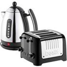 Dualit Lite 1 5L Kettle With 4 Slice Toaster Black