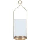 Pacific Clear Glass And Brass Metal Large Hurricane