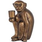 Pacific Antique Brass Metal Monkey Candlestick