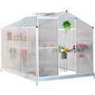 Livingandhome Hobby Greenhouse with Base 190x313x195cm