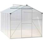 Livingandhome Aluminium Hobby Greenhouse with Window Opening 190 x 314 x 195cm