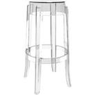 Fusion Living Ghost Style Bar Stool - 66Cm Crystal Clear