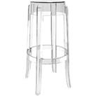 Fusion Living Ghost Style Bar Stool - 76Cm Crystal Clear
