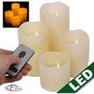 Tectake 4 Led Candles With Remote Control
