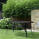 Livingandhome Glass Rectangle Coffee Table 120x80cm - Black