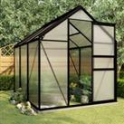 vidaXL Greenhouse w/ Base Frame Anthracite Aluminium 3.61 m2