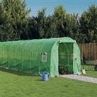 vidaXL Greenhouse w/ Steel Frame Green 20 m2 10x2x2 m