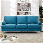 Artemis Home Woodbury 3 Seat Velvet Sofa - Teal