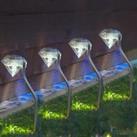 SA Products Pack Of 16 White Solar Diamond Stake Lights
