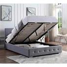 Home Treats Ottoman Storage Bed Frame Double 4Ft6 Grey