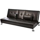 Home Detail Indiana Three Seater Black Cup Holder Sofa Bed