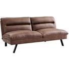 Home Detail Edmonton Air Leather Brown Sofa Bed