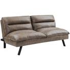 Home Detail Edmonton Air Leather Grey Sofa Bed