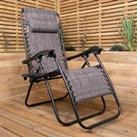 Samuel Alexander Multi Position Garden Zero Gravity Relaxer Chair Sun Lounger in Mixed Grey