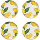 Purely Home Lemon Fresh Melamine Dinner Plates - Set Of 4