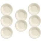 Purely Home Crackle Cream Melamine Dinner Plates - Set Of 8