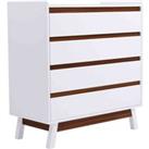 Livingandhome Sleek Bedroom Chest With Four Spacious Drawers