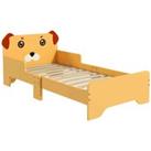 Zonekiz Toddler Bed Frame Puppy-themed Design For Ages 3-6 Years - Yellow