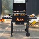 Livingandhome Carbon Steel BBQ Stove Grill Cooker
