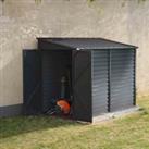 Livingandhome Garden Outdoor 8.8Fts Steel Storage Metal Shed - Black
