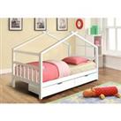 SleepOn 3ft Wooden Storage House Bed In White