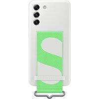 Samsung Galaxy S21 FE Silicone Cover with Strap White