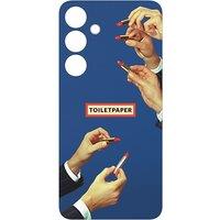 Samsung Toilet Paper Lipstick Plate for Galaxy S24+ Suit Case Blue