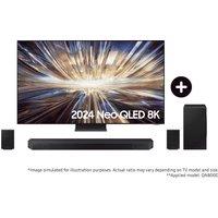 Samsung 2024 75" QN800D Neo QLED 8K TV and Q990D Q-Series Soundbar with Subwoofer and Rear Speakers Phantom Black