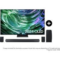 Samsung 2024 77" S90D OLED 4K TV and Q930D Q-Series Soundbar with Subwoofer and Rear Speakers Phantom Black