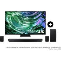 Samsung 2024 83" S90D OLED 4K TV and Q990D Q-Series Soundbar with Subwoofer and Rear Speakers Phantom Black