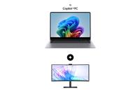 Samsung Student Productivity Laptop + Monitor Bundle Phantom Black