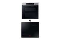 Samsung Series 5 Single Oven Dual Cook Flex 76L and Induction Hob Four Burner Flex Zone Plus 7.4kW Stainless Steel