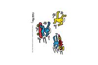 Samsung Keith Haring 'People' Flipsuit card for Z Flip5/Z Flip6 White