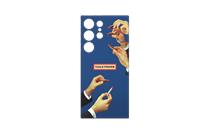 Samsung Toilet Paper Lipstick Plate for Galaxy S24 Ultra Suit Case Blue
