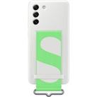 Samsung Galaxy S21 FE Silicone Cover with Strap in White