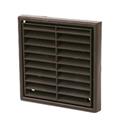 Manrose Fixed Louvre Vent Brown 100mm x 100mm (11066)